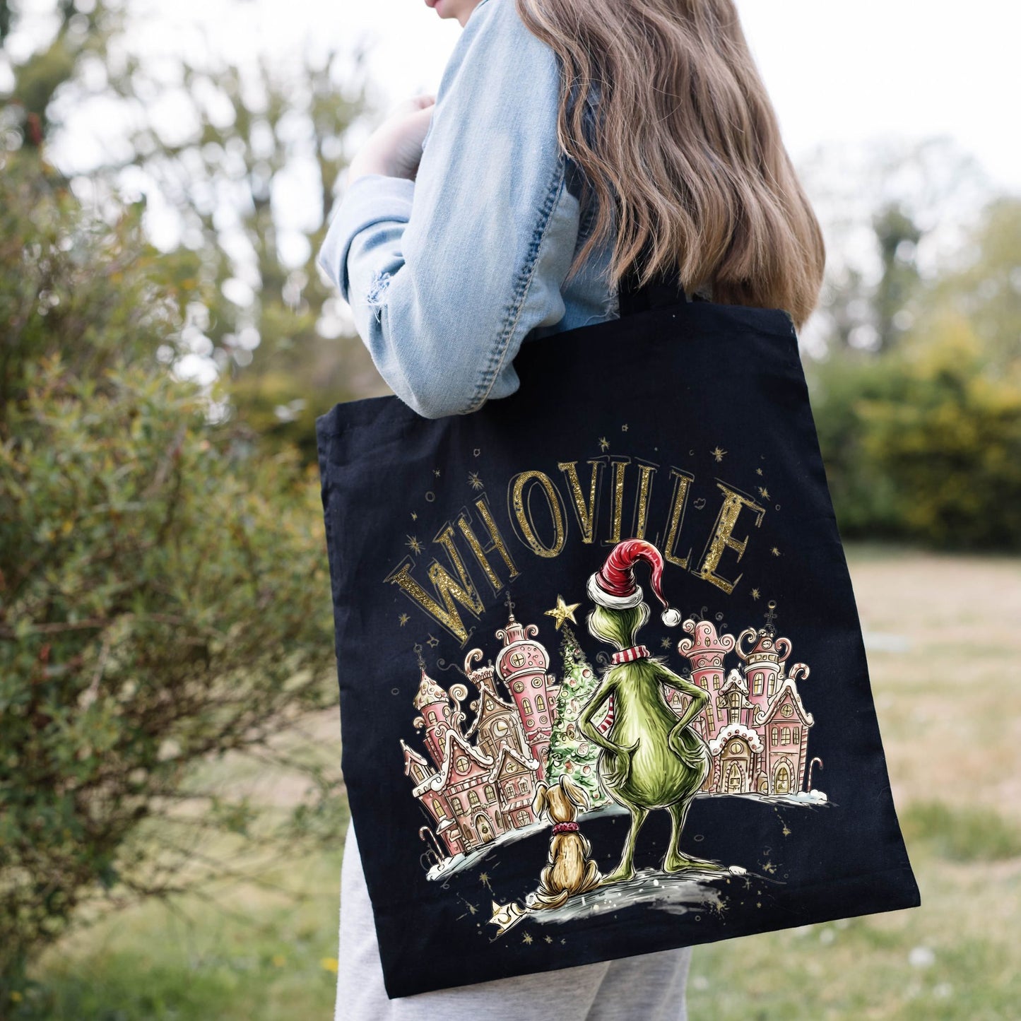 Whoville Christmas Tote Bag – Holiday Village Graphic Bag