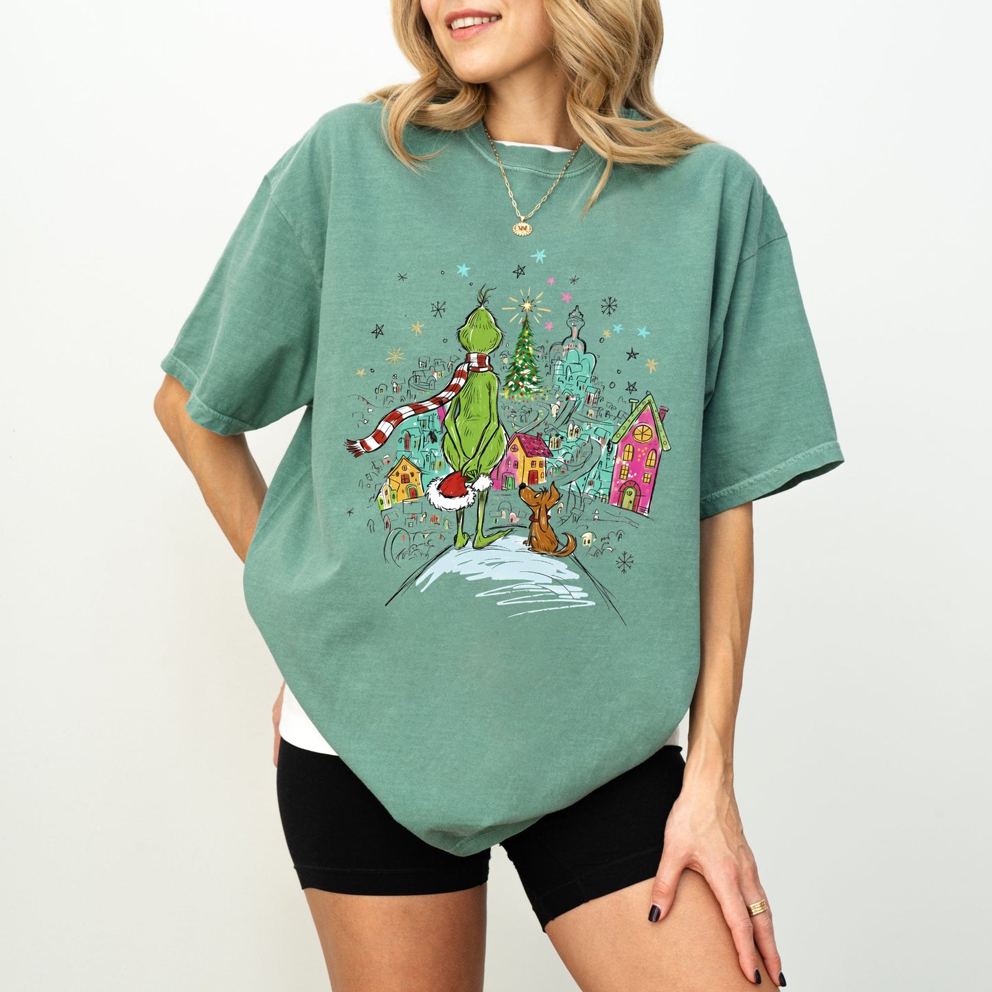 Whoville Christmas Village Comfort Colors® T-Shirt – Retro Holiday Graphic Tee