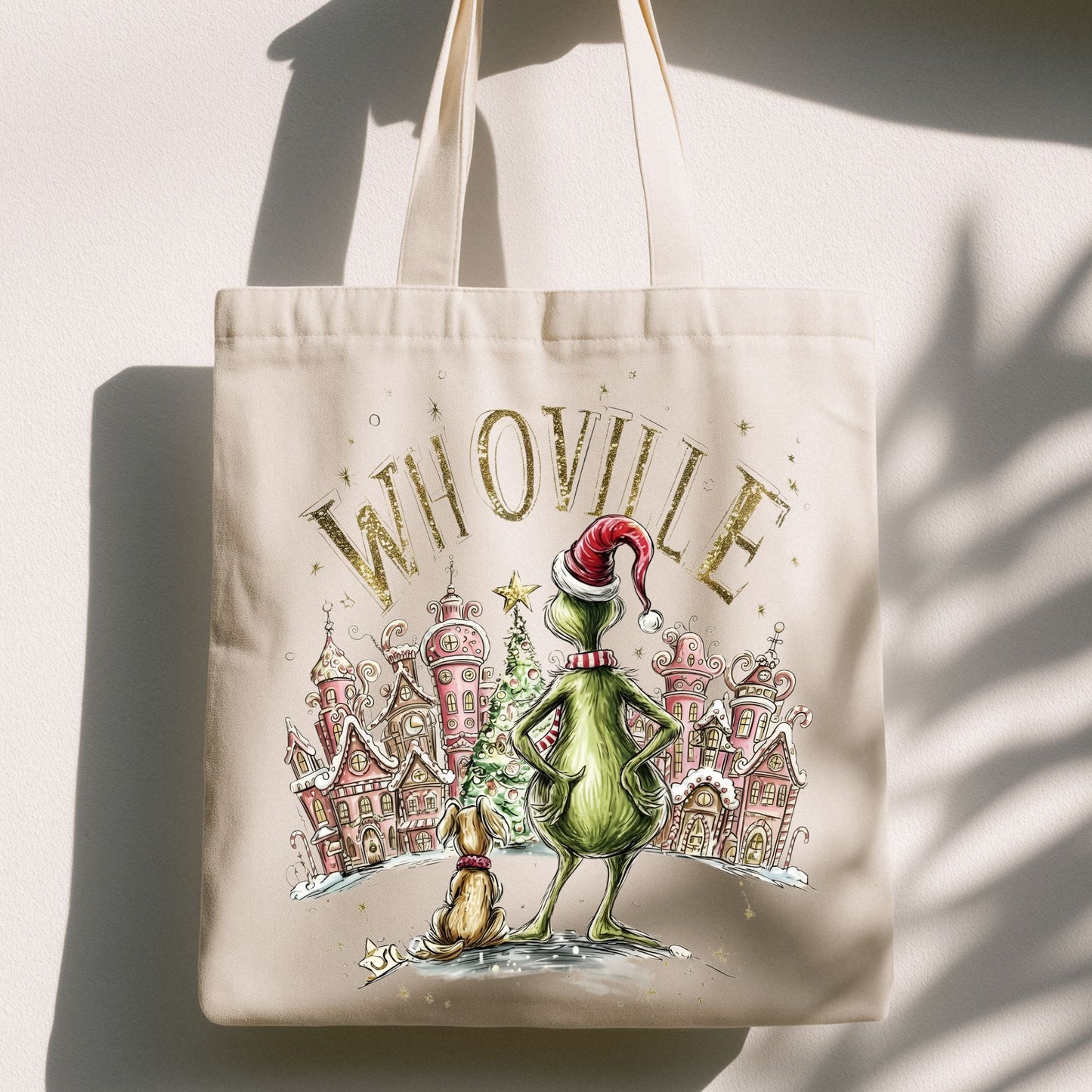 Whoville Christmas Tote Bag – Holiday Village Graphic Bag