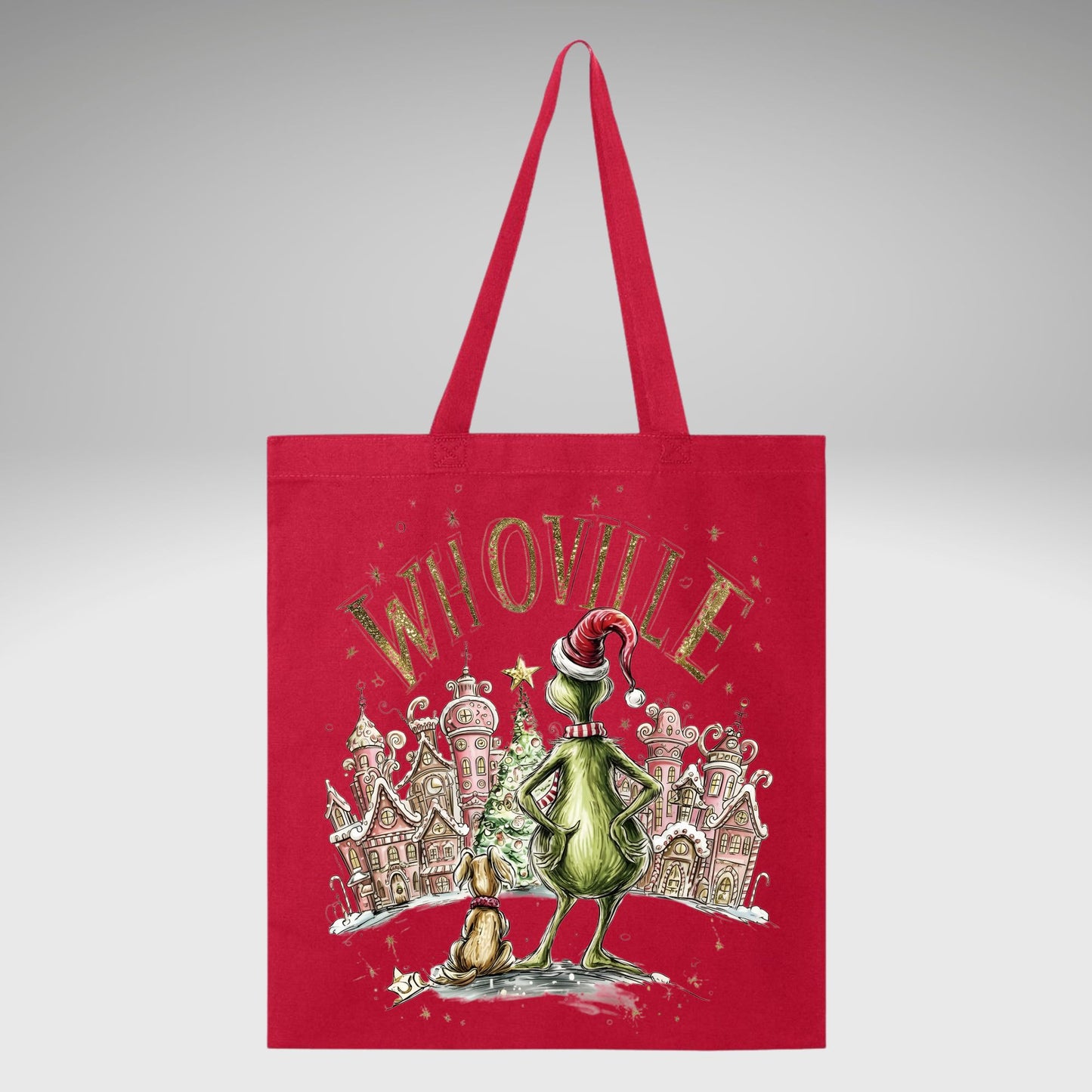 Whoville Christmas Tote Bag – Holiday Village Graphic Bag