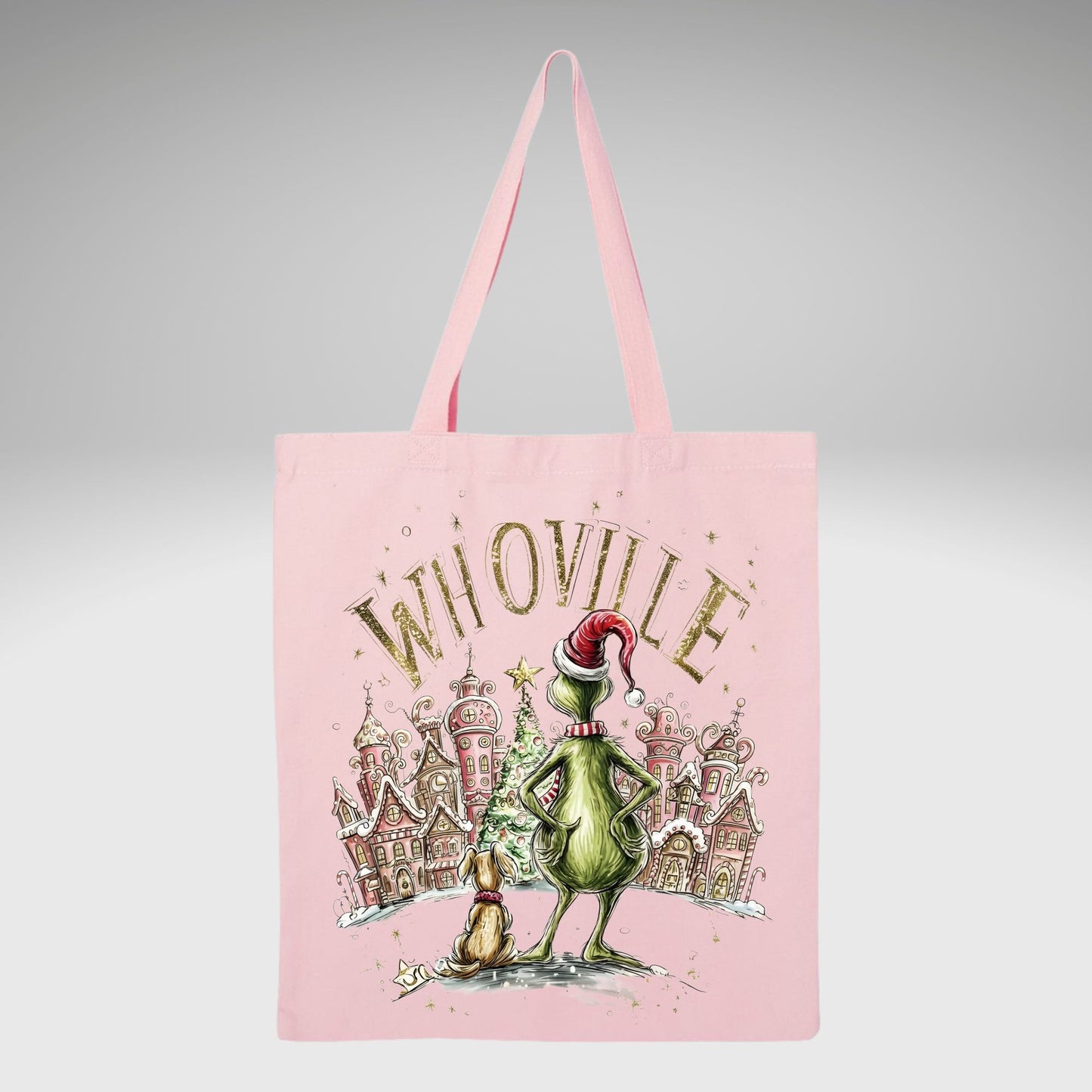 Whoville Christmas Tote Bag – Holiday Village Graphic Bag
