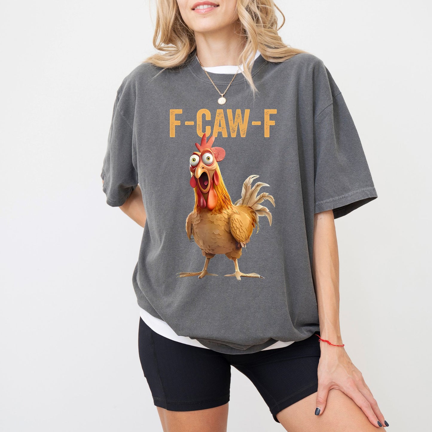 F-Caw-F Chicken T-Shirt – Funny Rooster Graphic Tee for Humor & Farm Vibes
