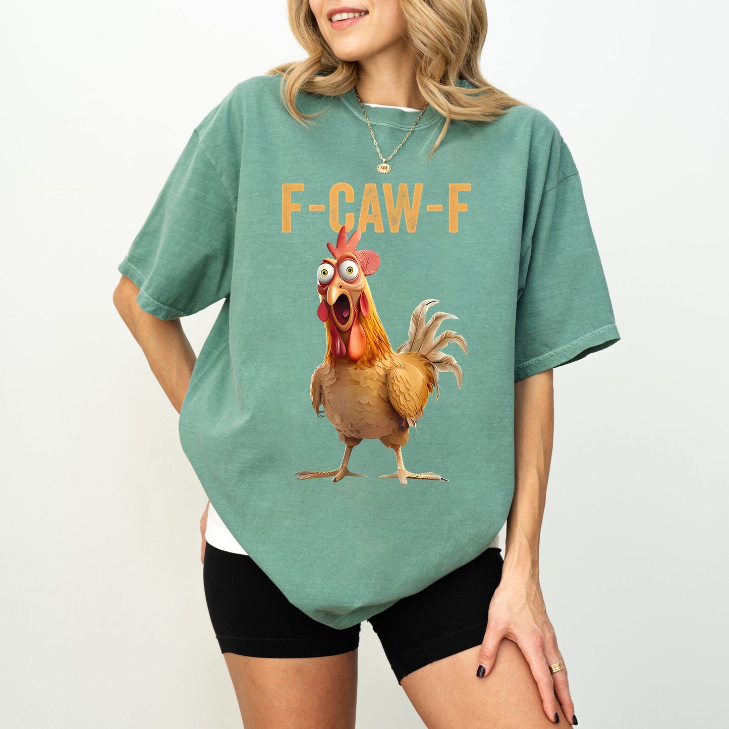F-Caw-F Chicken T-Shirt – Funny Rooster Graphic Tee for Humor & Farm Vibes
