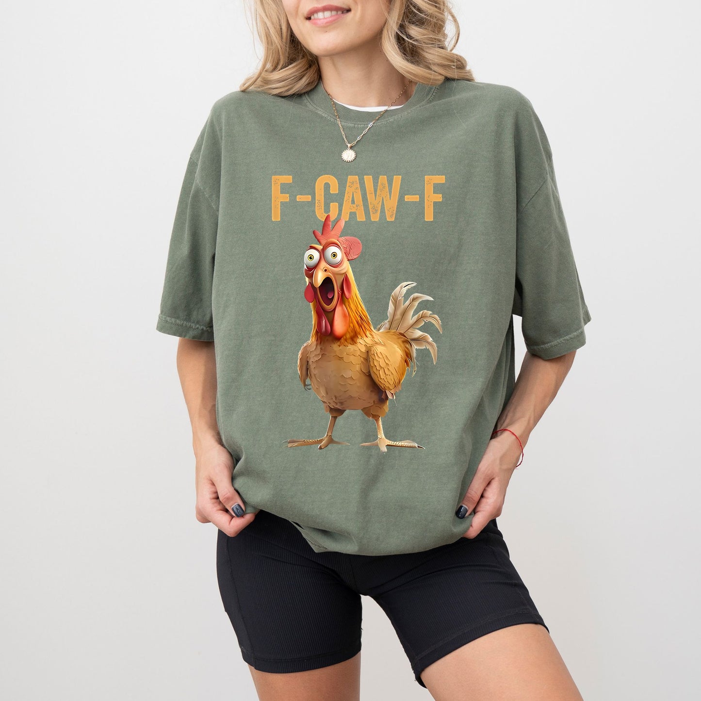 F-Caw-F Chicken T-Shirt – Funny Rooster Graphic Tee for Humor & Farm Vibes