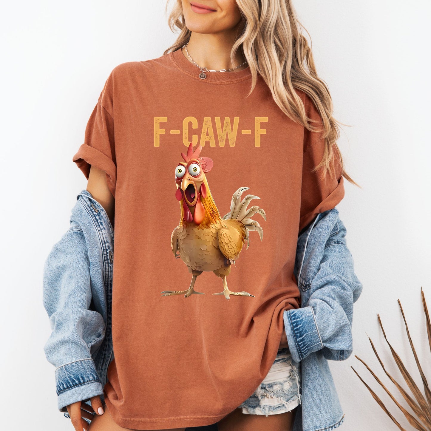 F-Caw-F Chicken T-Shirt – Funny Rooster Graphic Tee for Humor & Farm Vibes
