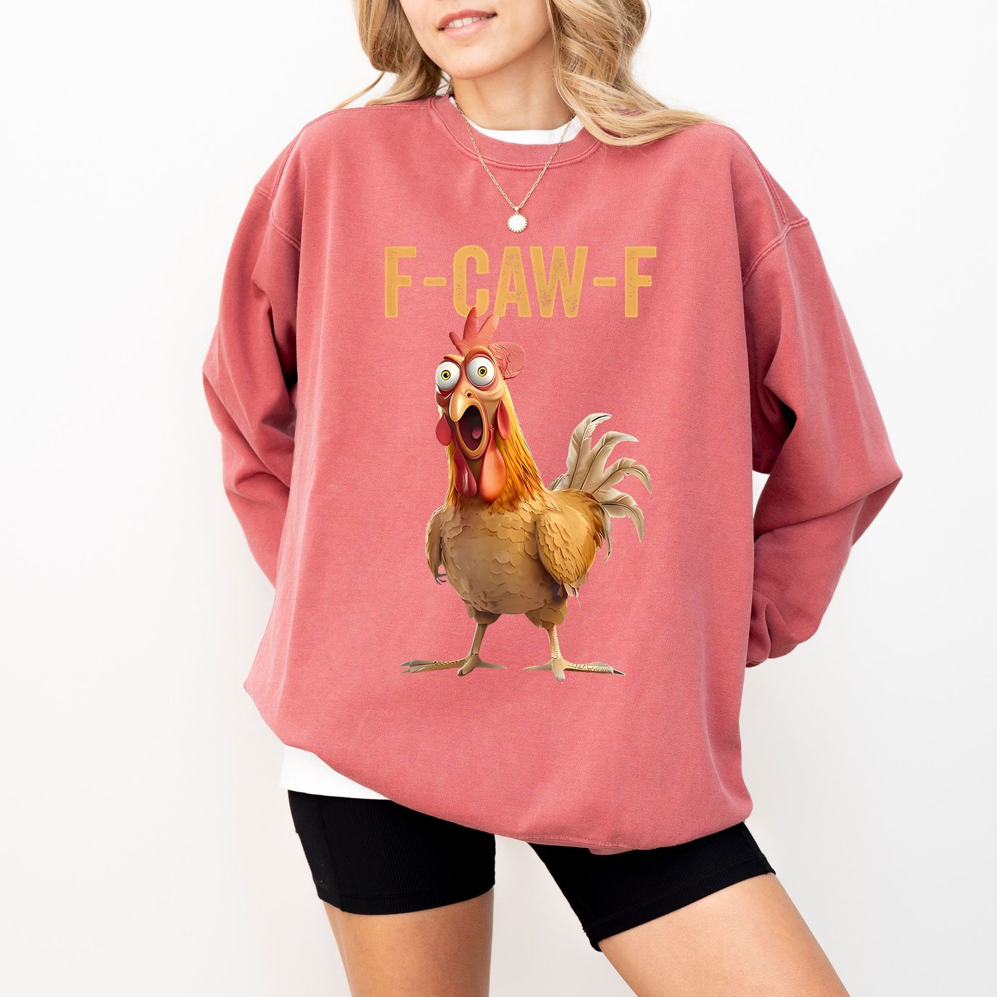 F-Caw-F Chicken Sweatshirt – Funny Rooster Graphic Pullover for Humor & Cozy Vibes