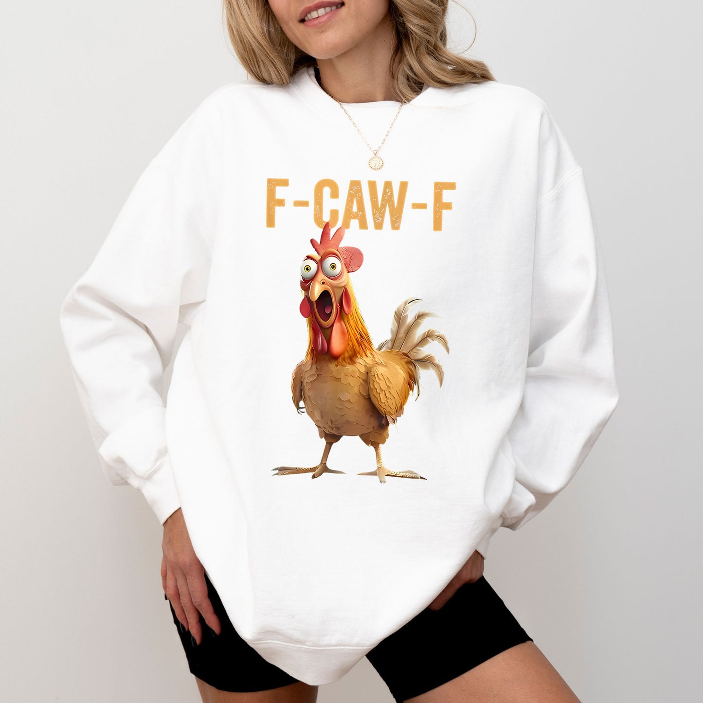 F-Caw-F Chicken Sweatshirt – Funny Rooster Graphic Pullover for Humor & Cozy Vibes